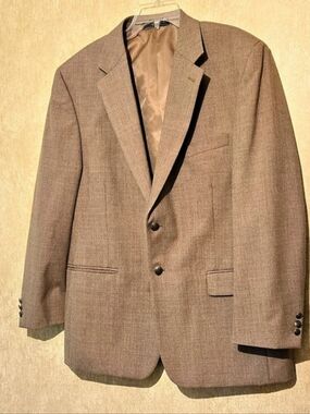 Meeting Street Men's Brown Wool Blend Sport Coat Size 44R